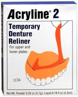 ACRYLINE 2 TEMPORARY DENTURE RELINER 1 EA