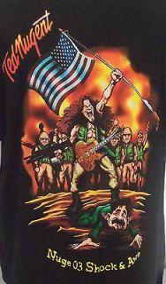 NWOT DEADSTOCK TED NUGENT 2003 SHOCK & AWE CONCERT TOUR T SHIRT XL NEW
