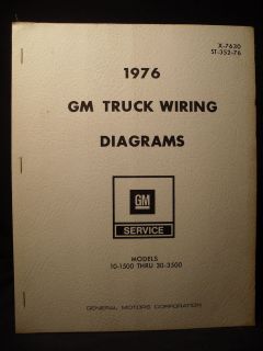 1976 GM Truck Wiring Diagrams Service Manual Home Mechanic L@@K