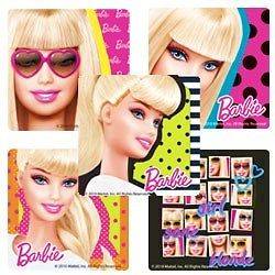 Square Stickers ★ Barbie Fashion Girl Blonde Style Heart Photo 