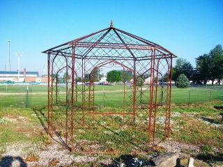   Grand Metal Gazebo   Wrought Iron Structure for your Patio & Garden