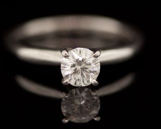   The Leo Diamond Platinum Engagement Ring. .46 ct  G, SI2  Certif