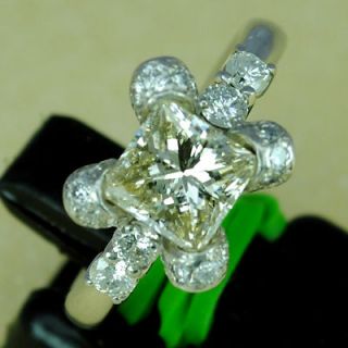 Platinum 900 Natural Top Diamond Ladies Engagement Ring whole sale 
