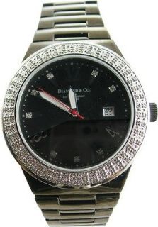 MENS DIAMOND & CO DIAMOND STUDDED WATCH DC023 #D9