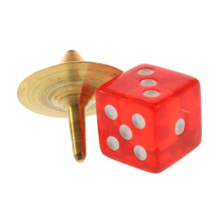 INCEPTION TOTEM ACCURATE SPINNING TOP ZINC ALLOY SILVER + Dice + Case