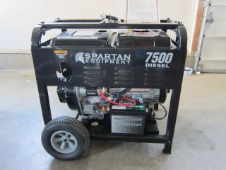 Sparten 7500 Watt Diesel Generator New w/Warranty
