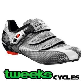 Diadora SpeedRacer 2 Carbon Road Cycling Shoes Anthracite/Whi​te