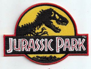 Jurassic Park Movie Logo Embroidered 4 Patch  Yellow (JPPA 171)