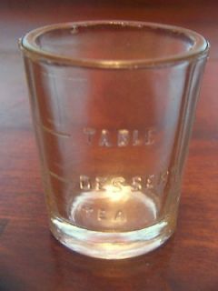 VERY COOL SMALL ANTIQUE GLASS MEASURING CUP TEA DESSERT TABLE