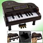   Flower Butterfly Print Brown Plastic Mini Grand Piano Toy Eoiac