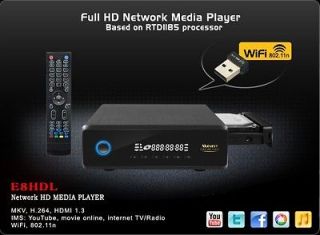 Full HD 1080P Network WiFi 1000M LAN BT 3.5 HDD SD USB Media Player 