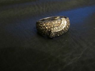 10 Kt. White Gold 3/4 Kt. Chocolate and White Diamond Ring Size 7