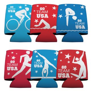 Set of 6 Olympics Themed Koozies (6 Different Designs)