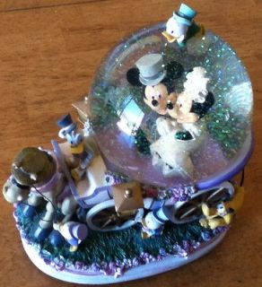 Vintage Disney Snowglobe Mickey Mouse Music Box Wedding March Horse 