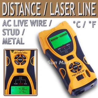 Newly listed 5in1 Distance Meter Stud Metal Wire Detector Laser Tool