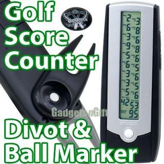   Keeper Counter Scorecard Divot Tool Ball Marker Electronic Card Caddy