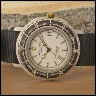   et TITUS Energy Vintage Divers Date Watch Solid Stainless Steel