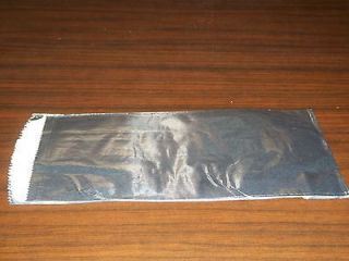Foil hot dog bag, no print, 3.25 x 2 x 8.5, 1000ct