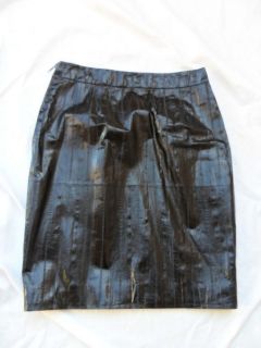 NWT $2225 Ossie Clark eel skin pencil skirt  6 UK 2 US
