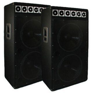 Dual 15 Pair Pro Audio Karaoke DJ PA Speakers New 15DJD