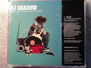 DJ SHADOW Enuff (feauturing Q Tip & Lateef the Truth Speaker) PROMO CD 