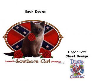 DIXIE T SHIRT SOUTHERN GIRLS CAT T SHIRT 15156