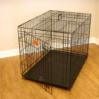 SINGLE DOOR FOLDING DOG CRATE BY MAJESTIC PET PRODUCTS   SMALL TO 