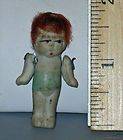   Antique Bisque Baby Doll for Larger Doll SO TINY Glass Eyes Real Hair