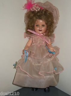 17 1930s Composition Shirley Temple Doll Open/Close Eyes Open Mouth