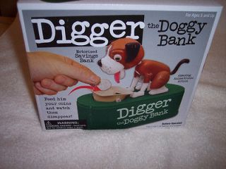 Digger the Doggy Bank, Motorized, Feed Him Coins and Watch Them 