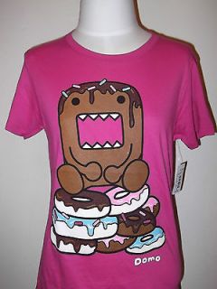 DOMO HUG Donuts Sprinkle Womens Junior T shirt Tee M L Pink