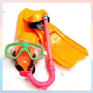   Mask/Snorkel /Fins Flippers Swimming Swim Diving Dive Gear Orange