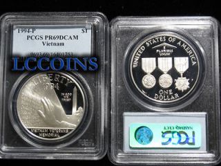   Vietnam Silver Commemorative Dollar PR69DCAM PCGS Proof 69 Deep Cameo
