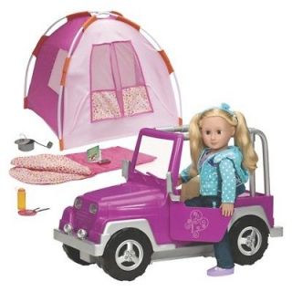   DOLL 4X4 JEEP TENT CAMPING PRETEND PLAY TOY FOR DOLLS ACCESSORIES