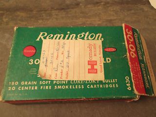Vintage Remington Xleanbore 30 06 Bullet Box