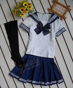 Japanese School Girl Sailor Uniform Cosplay Costume NEW