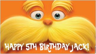 Custom Vinyl Dr. Seuss The Lorax Movie Birthday Party Banner 