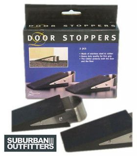 DOOR STOPPER WEDGE STEEL & RUBBER NON SLIP DOOR STOP 7867