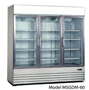   Glass Door Refrigerator,3 Door Beverage Merchandiser Cooler MSGDM 60