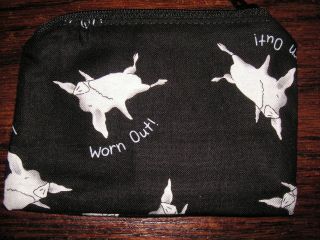 Olivia pig fabric coin/change purse handmade pouch