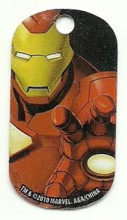 Iron Man, Marvel Comic Dog tag Necklace, Backpack, ZipperPull, Party 