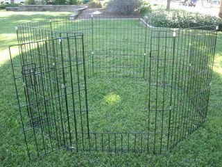 42 Black Exercise 8 Pen Fence Dog Crate Cat Kennel