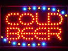 led004 r COLD BEER Bar OPEN LED Neon Light Sign