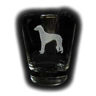 2oz Saluki dog puppy Shot Glass Engraved pet supplies