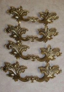   Brass Shabby French Provincial Drawer Pull Handle Hardware 2 1/2