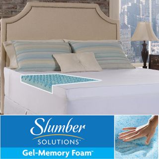   Solutions Gel Big Bump 2 inch Memory Foam Mattress Topper with Cover