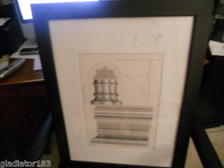 Pottery Barn framed ARCHITECTURAL PRINT BRAND NEW