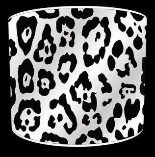 Snow Leopard Animal Print Drum Lampshade Ceiling Lights Table Lamps 