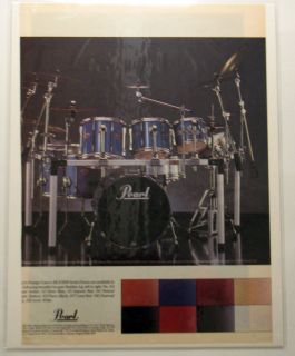 Pearl Prestige Custom MLX 8500 Series Drums Vintage Print Ad ‘89