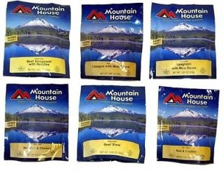 72 pouches of Mountain House variety dehydrated emergency food